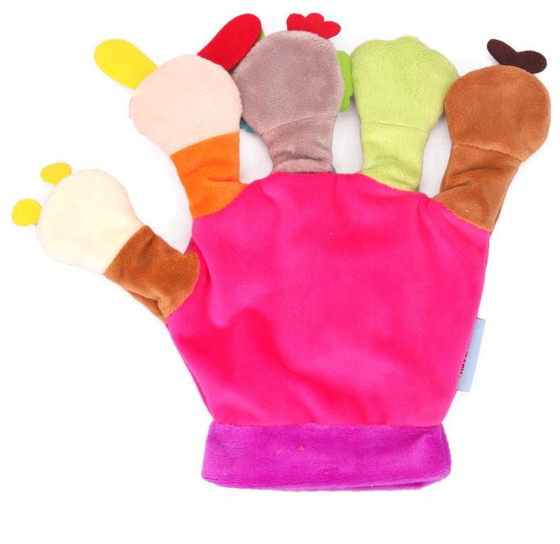 Parent-child Interaction With Music Box Cartoon Animal Hand Puppet Gloves Plush Toy