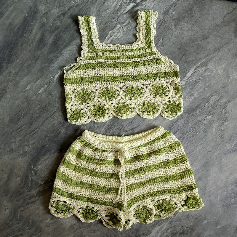 Cutout Sling Summer New Fashion Crochet Knitting Suit