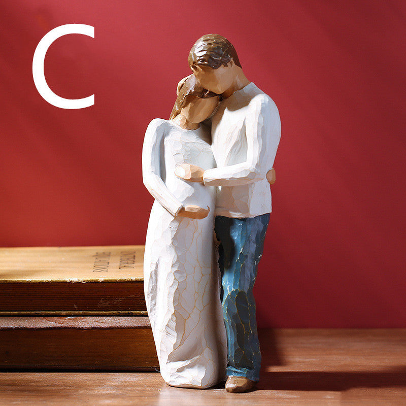 Creative Family Of Three And Four Figures Statue Decoration Living Room Home Decoration