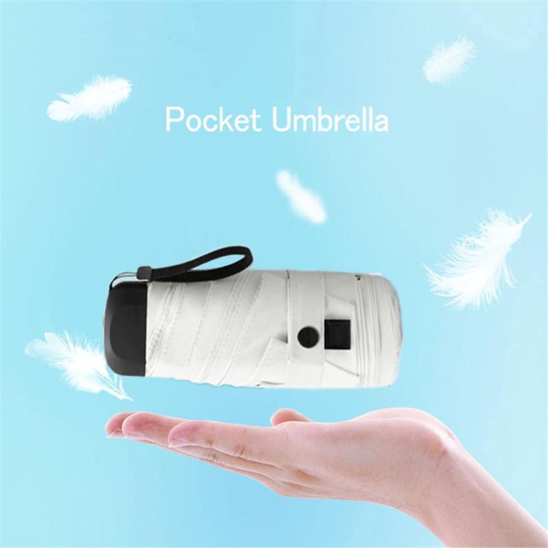 Portable Anti-UV Pouch Mini Umbrella Rain Women Windproof Durable 5 Folding Sun Umbrellas Portable Solar Female Parasol