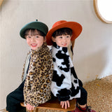Мода Leopard Print Куртаи гулӯ барои писарон ва духтарон