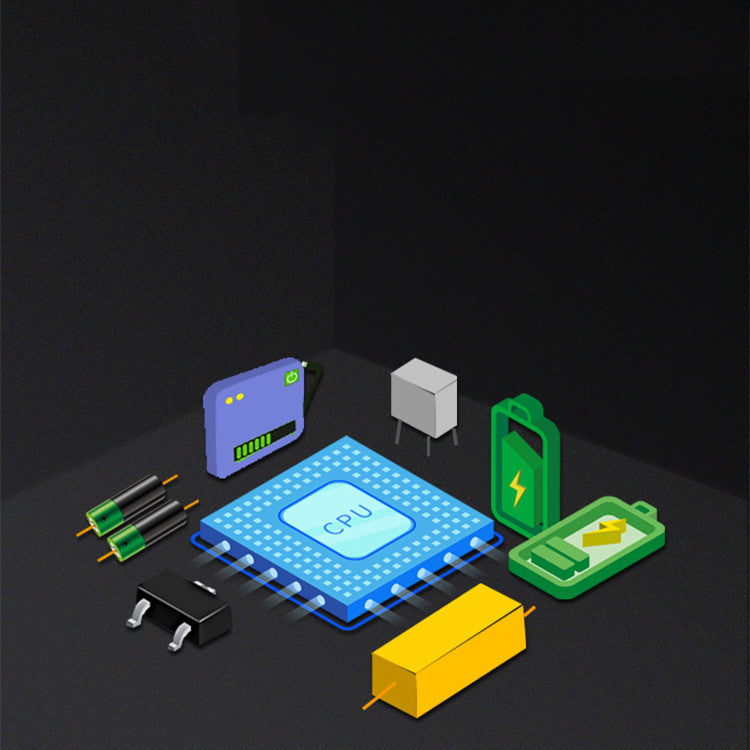 Minimalist Electronic Integrated Circuit Chip Components