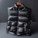 Men's Shiny Cotton Down Vest Jacket