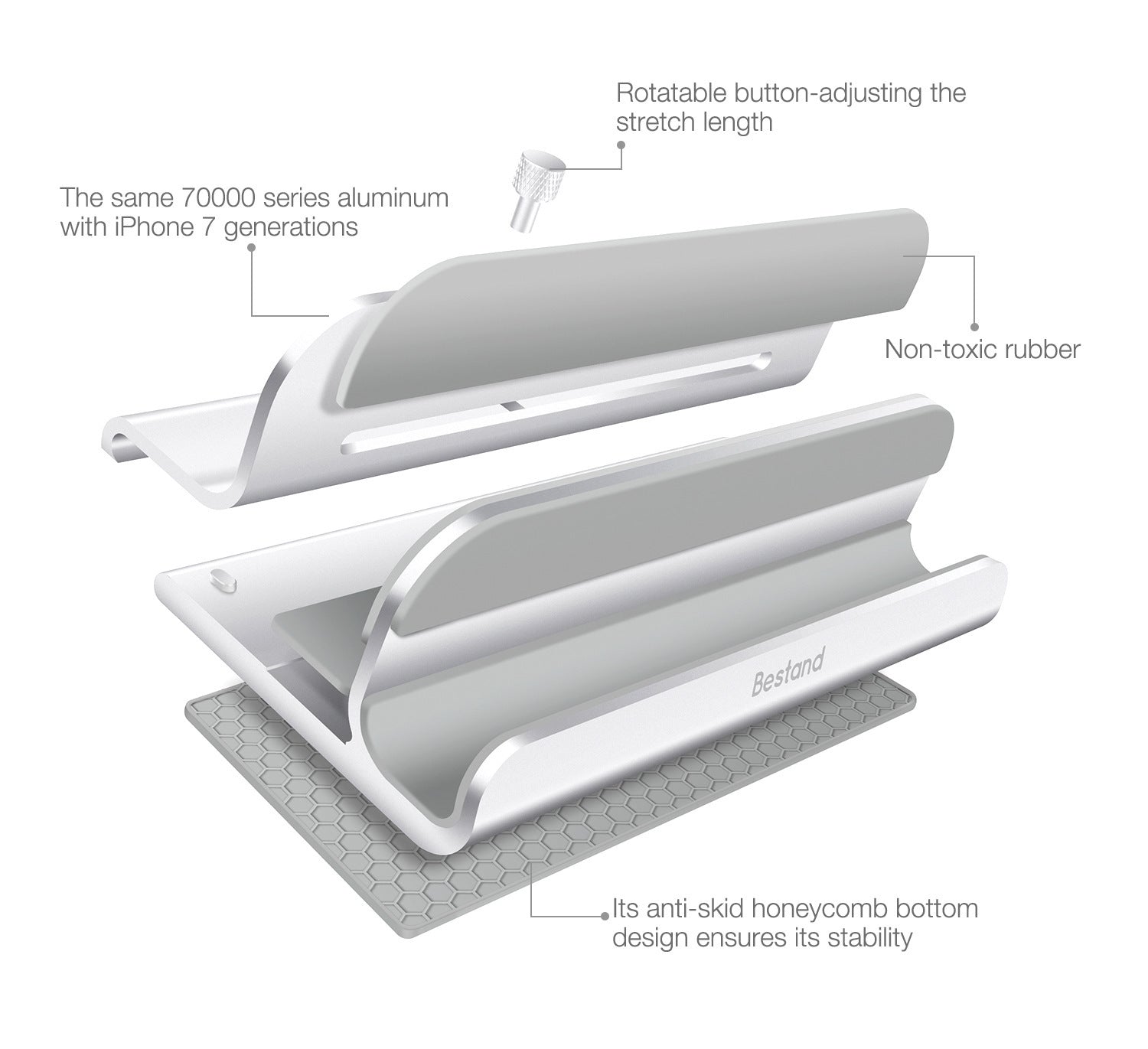 Tablet computer aluminum alloy bracket