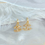 Pearl Bow Stud Earrings Women's High Sense