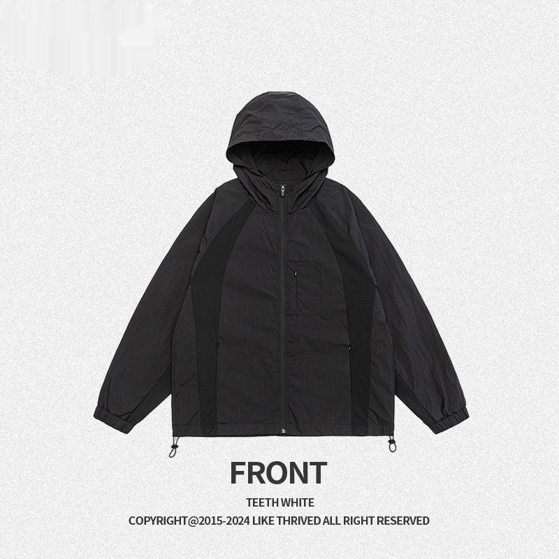 Мужская спортивная повседневная куртка с капюшоном