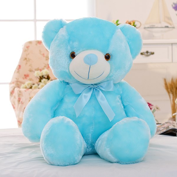 Creative Light Up LED Teddy хирс ҳайвонҳои пурпӯши бозичаҳои зебои дурахшон тӯҳфаи солинавӣ барои кӯдакон болишт