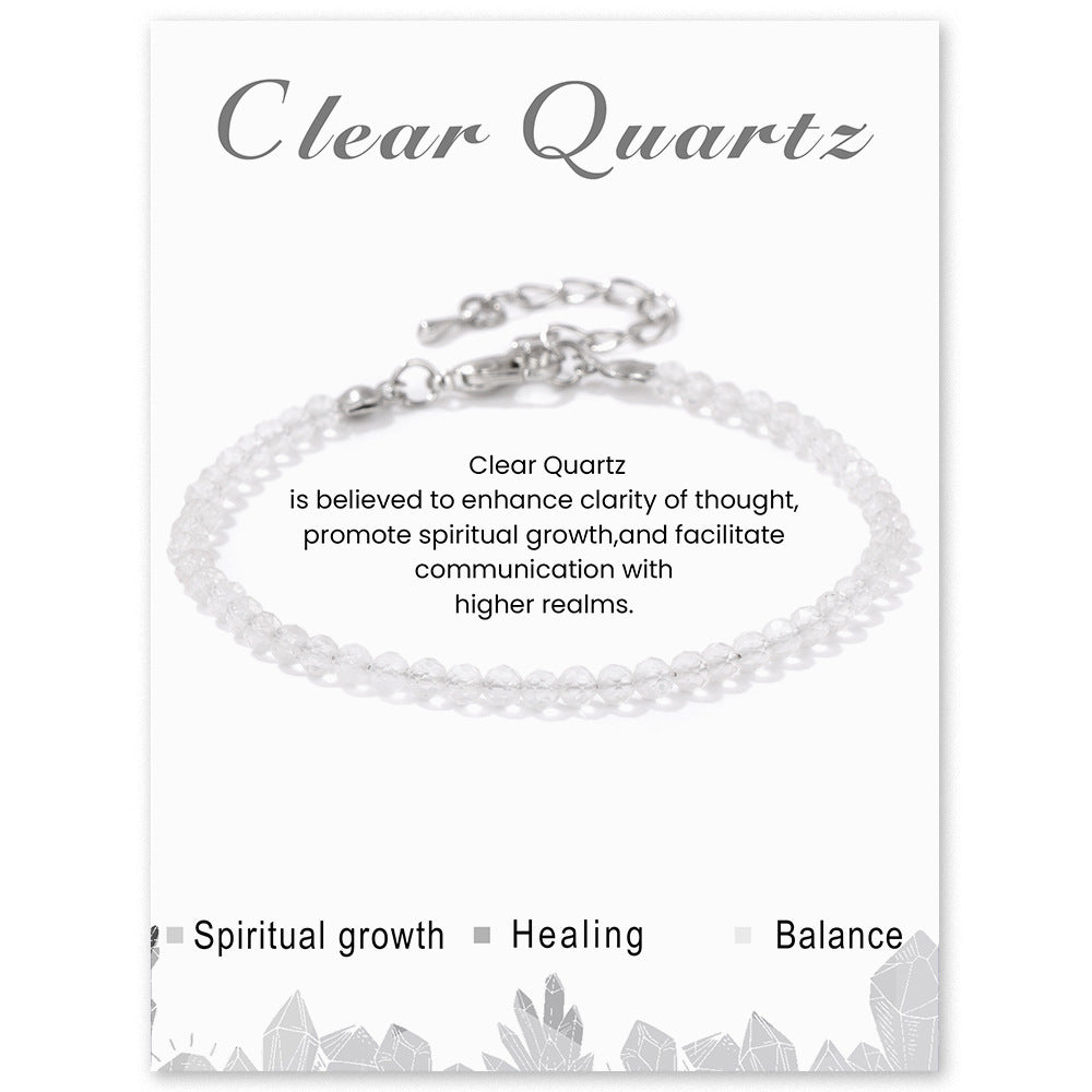 Natural Amethyst Women's Bracelet Cut Irregular Beading Bracelet