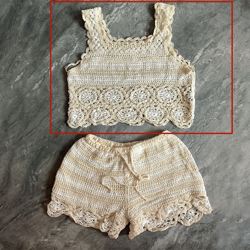 Cutout Sling Summer New Fashion Crochet Knitting Suit