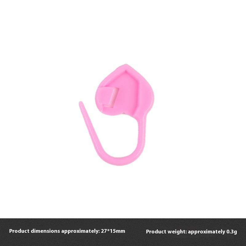 Colorful Plastic Buckle Handmade DIY Knitting Tools Love Heart  Marker Crochet
