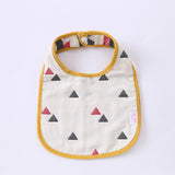Summer Thin Pure Cotton Concealed Button 6-layer U-shaped Baby Gauze Bib