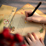 Gift Envelope Stationery Set With Souvenir Kraft Paper Retro Christmas Stationery