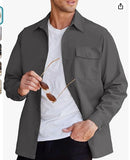 Модная рубашка с длинным рукавом для мужчин, тяжелая