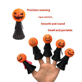 Halloween Pumpkin Head Bouncing Doll Finger Puppets