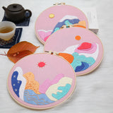 Embroidery Diy Handmade Material Package Hanging Painting Needlework Practice Bag