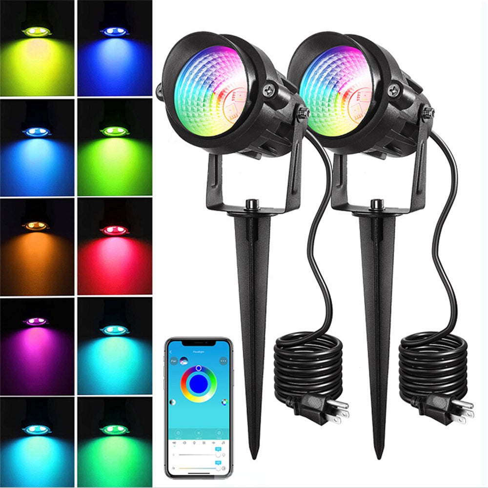 Bluetooth Lawn Lamp Ground Plug Projection Garden Courtyard