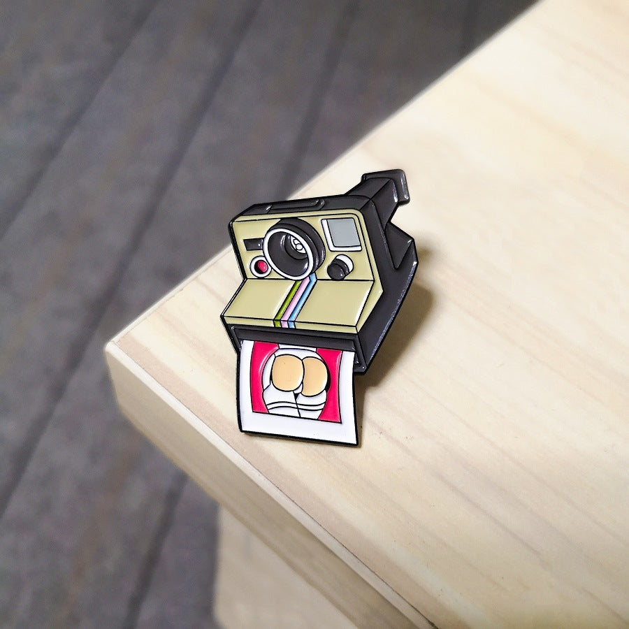 Cartoon camera photography funny brooch
