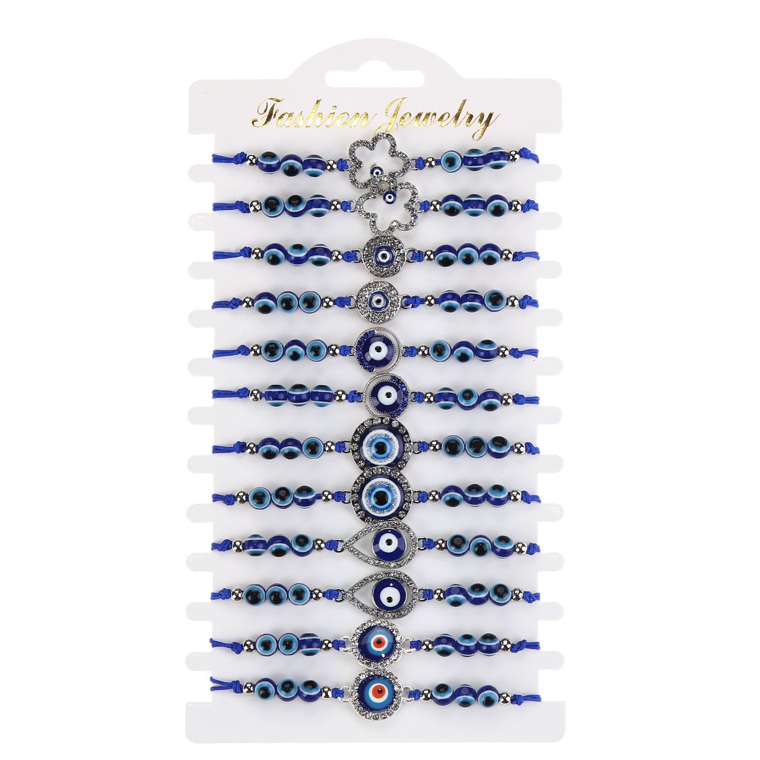 Gem Vintage Geometric Sapphire Blue Beaded Beading Bracelet