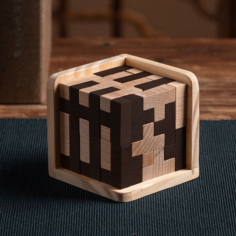 Classic Wooden Puzzle Burr Puzzle Casual Game Pressure Reduction Toy