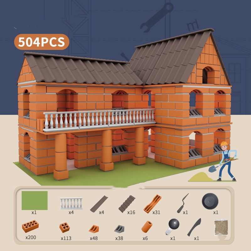 Children's Brick Building Villa Building House Toys