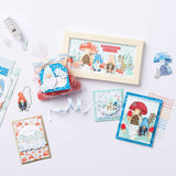 English Kindest Gnomes Dies Mushroom Cottage Clear Stamps For Scrapbooking DIY Card Making