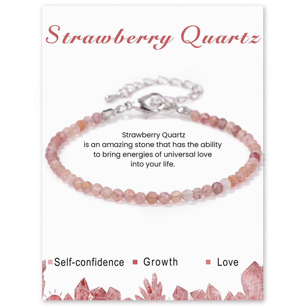Natural Amethyst Women's Bracelet Cut Irregular Beading Bracelet