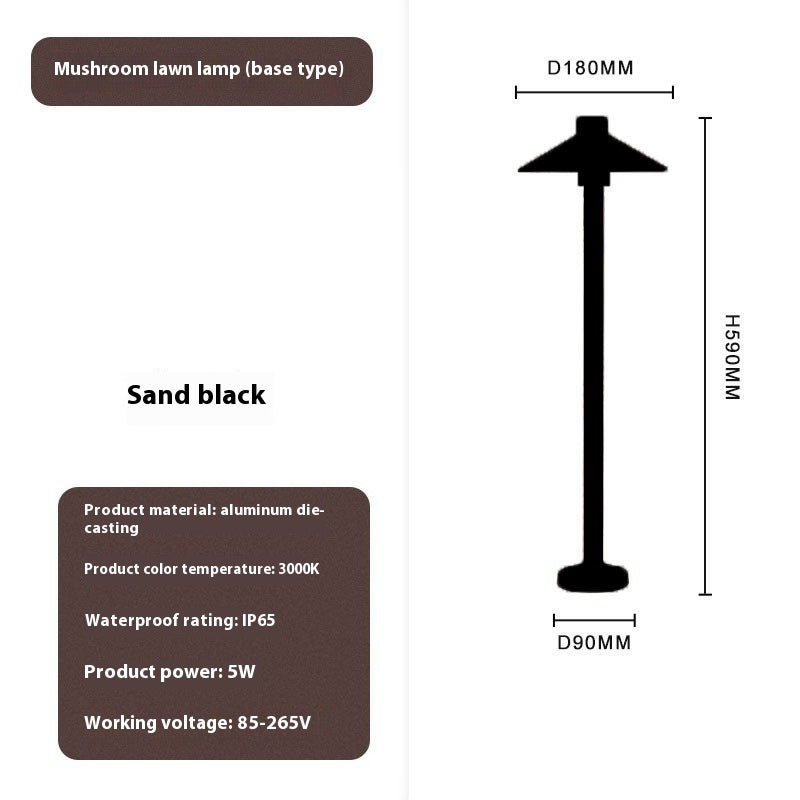 Outdoor Waterproof Mushroom Lawn Lamp Garden Creative Umbrella Shape