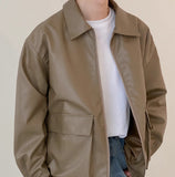 Куртаи чармини мардона бо кисаи калон, баҳору тирамоҳ