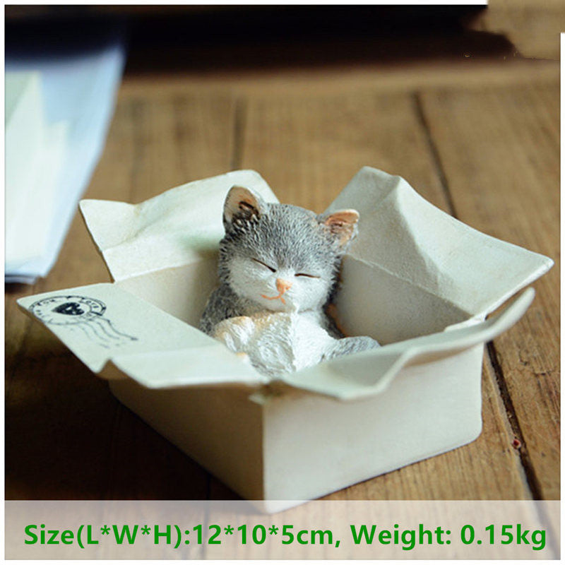 Simulation Cat Ornaments Car Interior Accessories Room Desktop Decoration Cute Dolls
