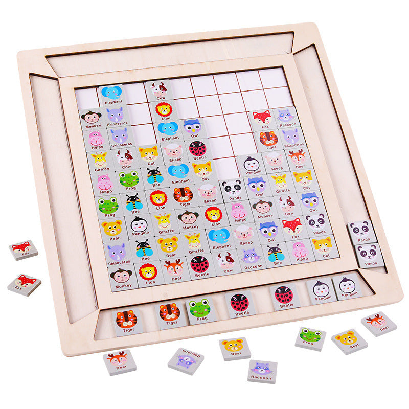 Children's Wooden Lianliankan Right Bumping Game Puzzle Puzzle Toy