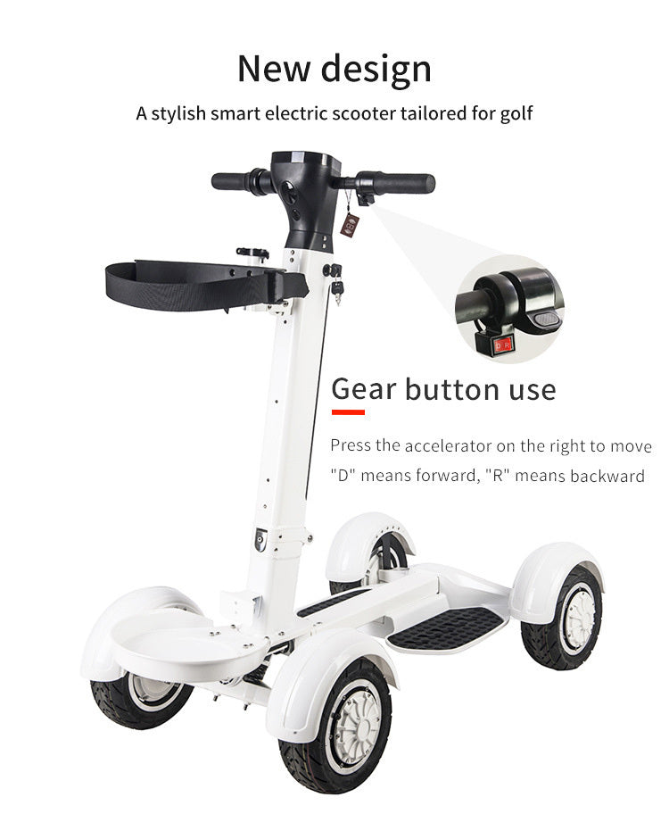 Чор Чарх голф барқ ​​боли Light Longboard Lawn Курс Scooter