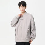 Куртка мужская с воротником-стойкой и пряжкой бейсбольная форма