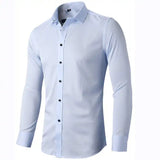 Spring And Autumn Formal Casual High-end Black Shirt Men's Long Sleeve