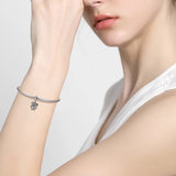 Kimono Girl S925 Plain Silver Creative Personality Necklace Bracelet Diy Beading Accessories
