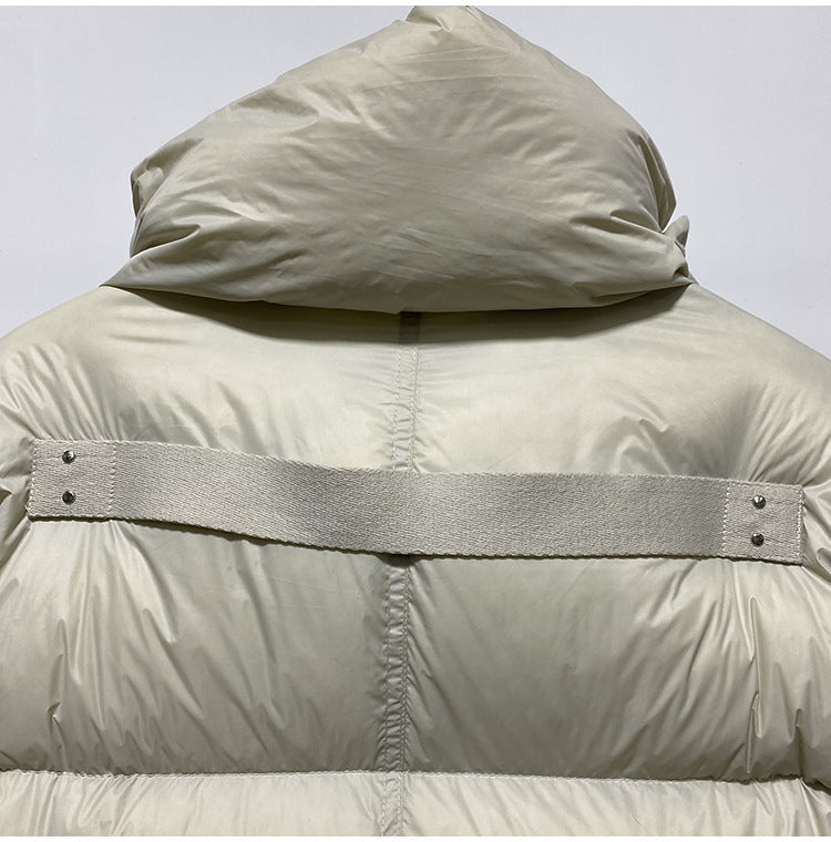 Temperament Commuter White duck down with zip and stand-up collar