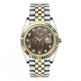 Women's Simple Elegant Solid Steel Belt Calendar Watch