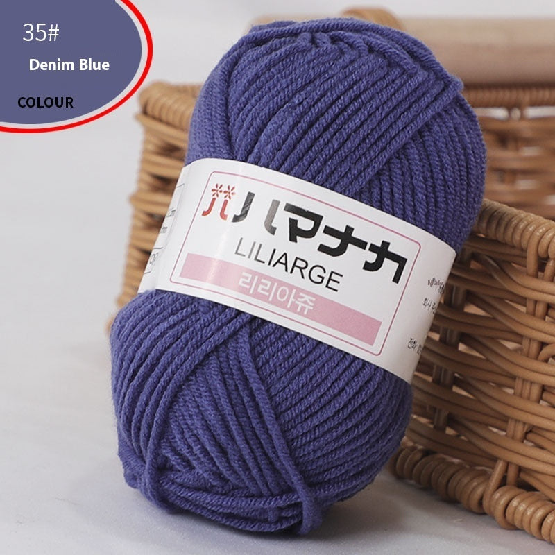 4-Strand Milk Cotton Thread Doll Crochet Knitting Wire Balls