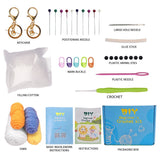 Red Embroidery Handmade Crochet Material Package English Video Wool Knitting Doll