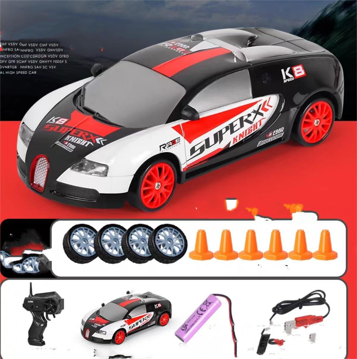 2.4G Drift Rc Car 4WD RC Drift Car Toy идораи дурдасти GTR Model AE86 Автомобил RC Racing Car Toy барои кӯдакон тӯҳфаҳои Мавлуди Исо