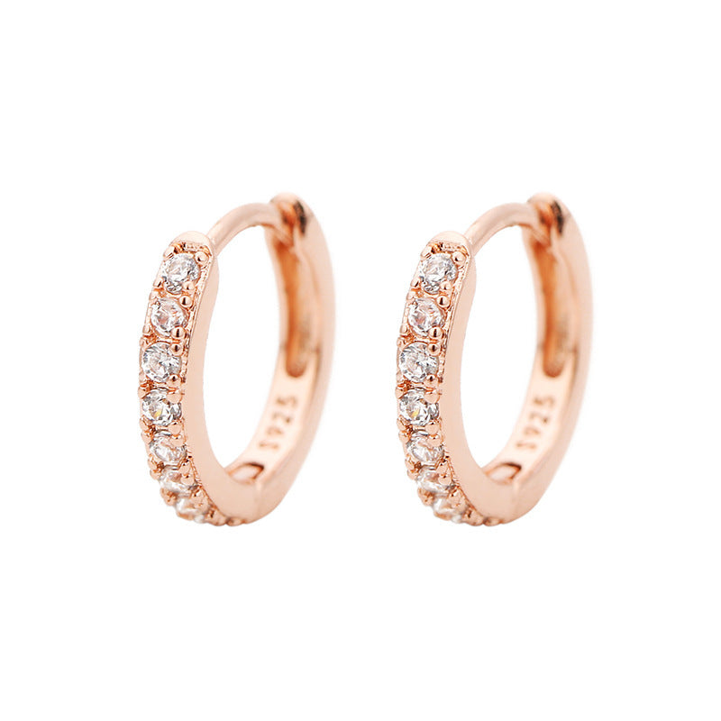 Diamond Mini Round Small Ear Ring Earrings