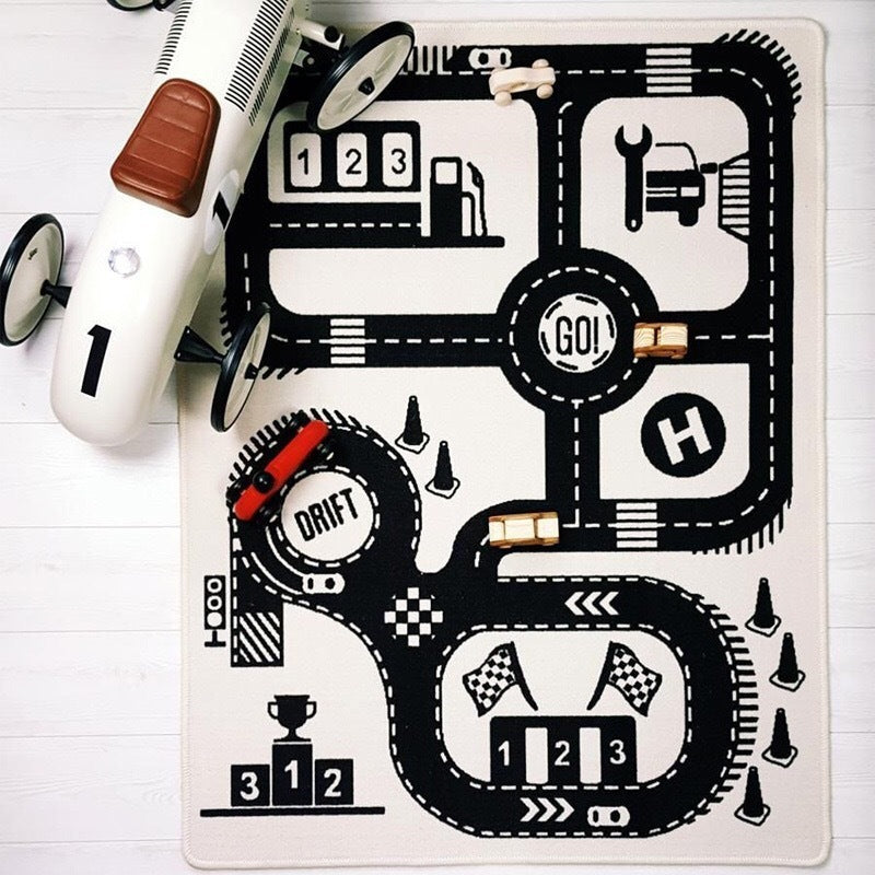Industrial track cross track carpet