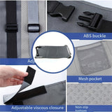 Portable Airplane Seat Extension Pad - Comfortable Nylon Travel Footrest For Enhanced Leg Support