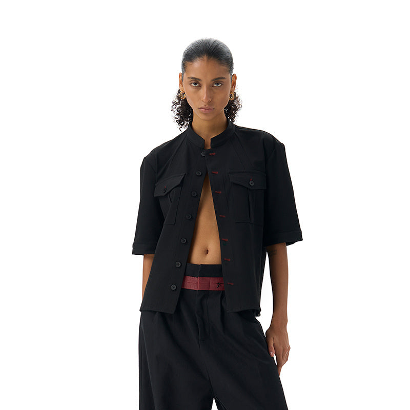 Handmade Red Eye Hunting Suit Half Sleeve Shirt