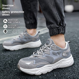 Steel Head Non-slip Soft Bottom Four Seasons Breathable Mesh Shoes