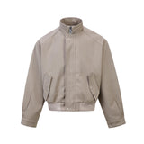 Простая повседневная куртка реглан с воротником-стойкой