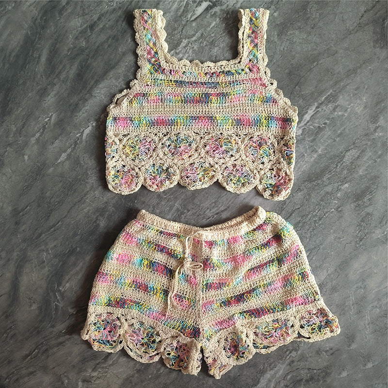 Cutout Sling Summer New Fashion Crochet Knitting Suit