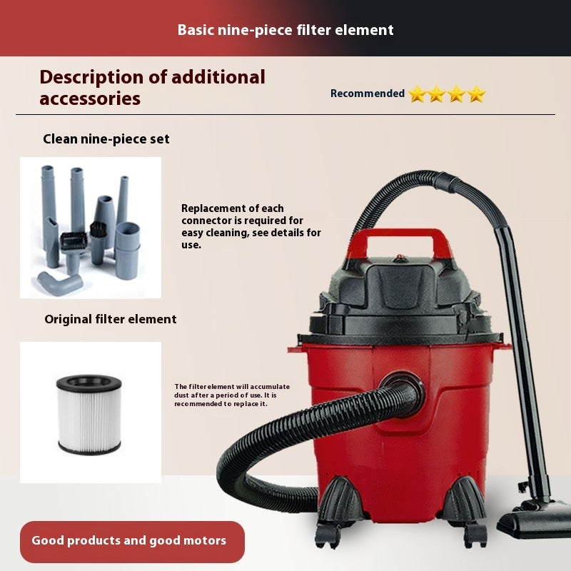 Commercial Vacuum Cleaner Household Large Suction Super Power Suction Mop Integrated Land-opening Beauty Seam Small Industrial A Suction Machine