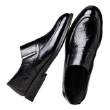 Business Formal Wear Soft Leather Soft Bottom Pointed Wedding Bridegroom Slip-on Suit Shoes