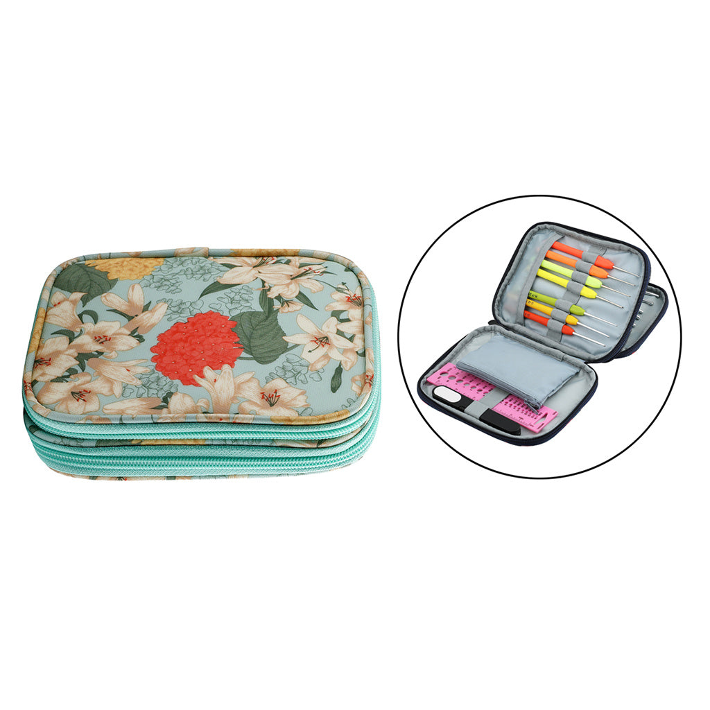 Double-layer Zipper Knitting Crochet  Sweater Needle Storage Bag