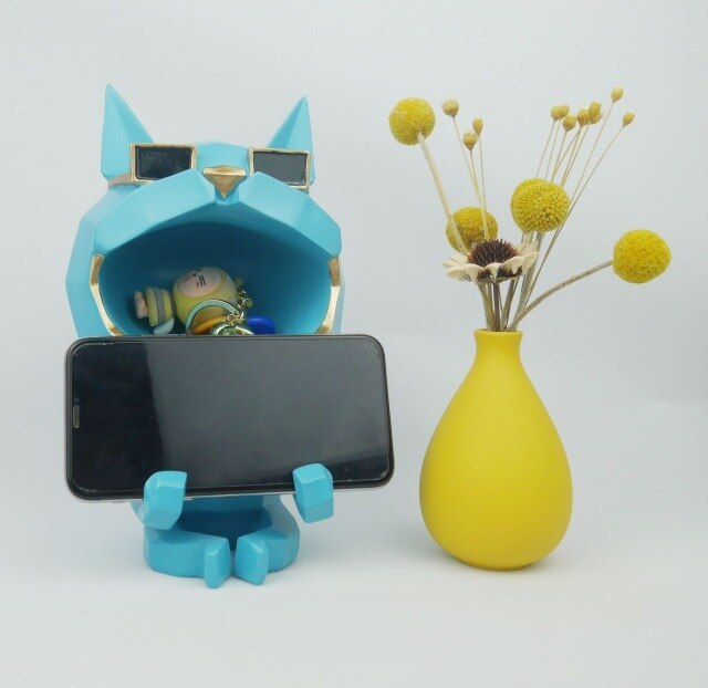 Cat Sculpture Resin Statues for Decoration Figurine Storage